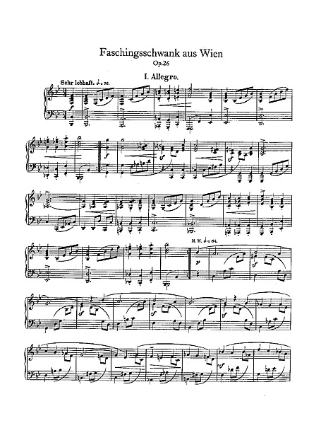 Faschingsschwank aus Wien ピアノ - 楽譜 - カントリーアン, 無料楽譜