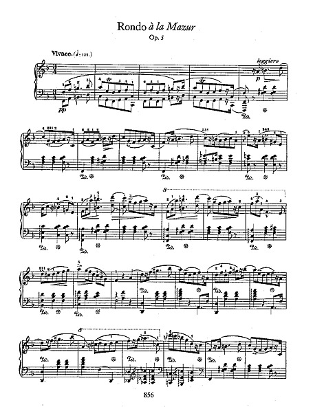 Rondo à la Mazur ピアノ - 楽譜 - カントリーアン, 無料楽譜
