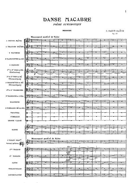 死の舞踏 （Danse Macabre） Full score - オーケストラ - 楽譜