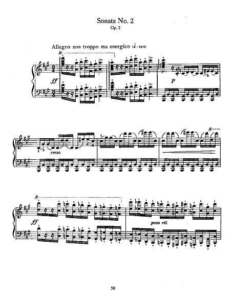 Piano Sonata No. 2 ピアノ - 楽譜 - カントリーアン, 無料楽譜