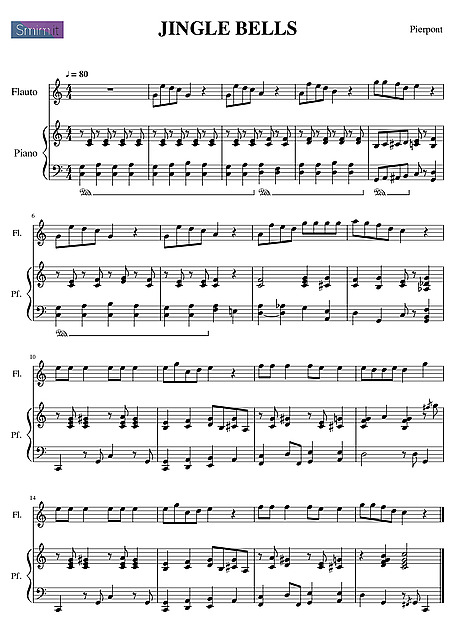ジングルベル （Jingle Bells） 笛 - 楽譜 - カントリーアン, 無料楽譜