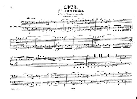 フィガロの結婚 （Le nozze di Figaro） Act 1 (piano duet) - ピアノ