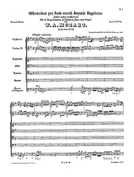 Miniatura de la partitura