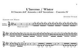 Concerto No. 4 "L'inverno" Viola - Sheet Music - Cantorion - Free Sheet ...