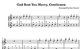 I Saw Three Ships Beginner piano - Piano - Sheet music - Cantorion