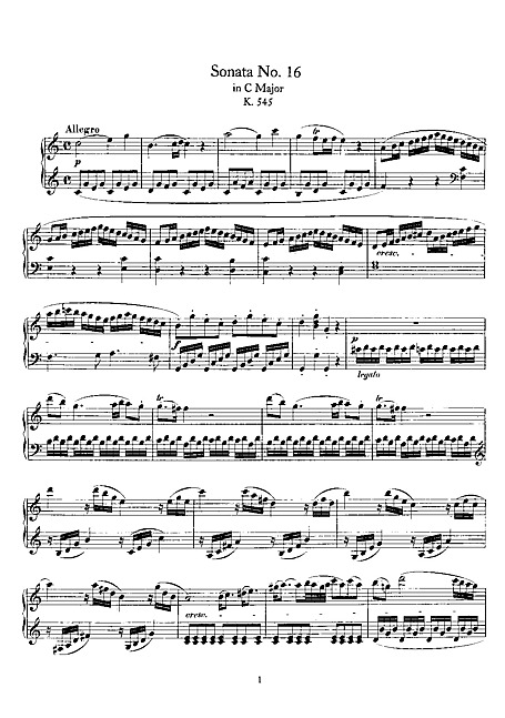 Piano Sonata No. 16 All Movements (scanned) - Piano - Sheet Music ...