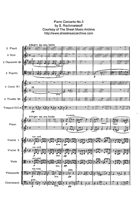 ラフマニノフ ピアノ協奏曲1, 2, 3 フルスコア Piano Concerto No. 3 Full Score - - 楽譜 - カントリーアン, 無料楽譜