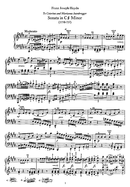 Sonata No. 36 ピアノ - 楽譜 - カントリーアン, 無料楽譜