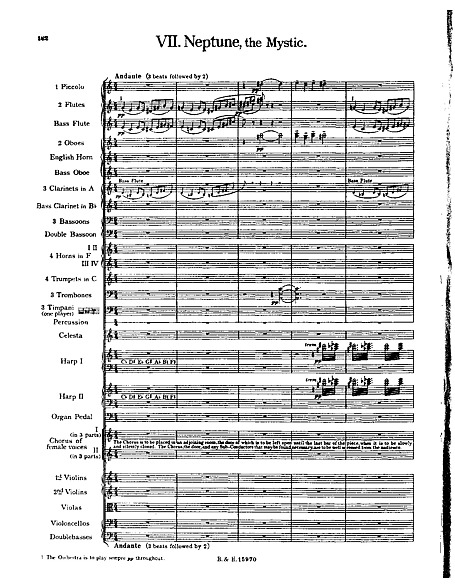 The Planets 7. Neptune (full score) - Orchestra - Sheet music