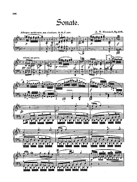 Piano Sonata No. 5 in D major ピアノ - 楽譜 - カントリーアン, 無料楽譜