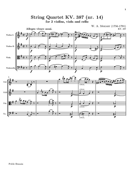String Quartet No. 14 Full score (Typeset) - - 楽譜 - カントリー