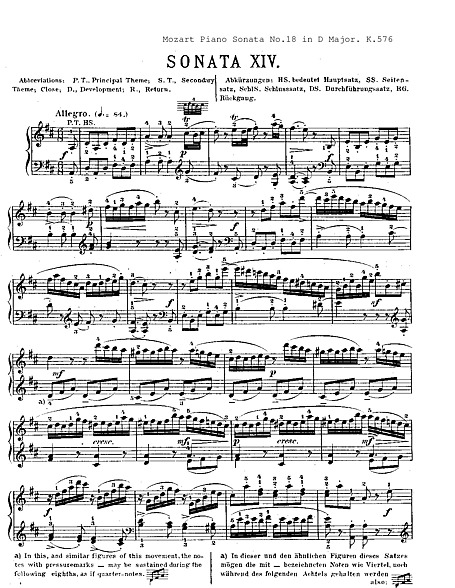 Piano Sonata No. 18 ピアノ - 楽譜 - カントリーアン, 無料楽譜