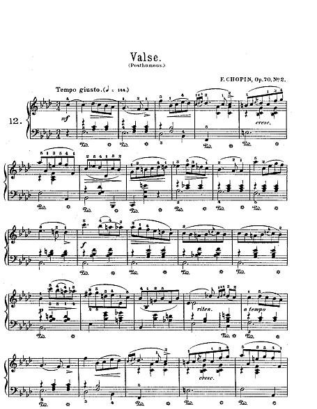 3 Waltzes No. 2 in F minor (1841) - ピアノ - 楽譜 - カントリーアン