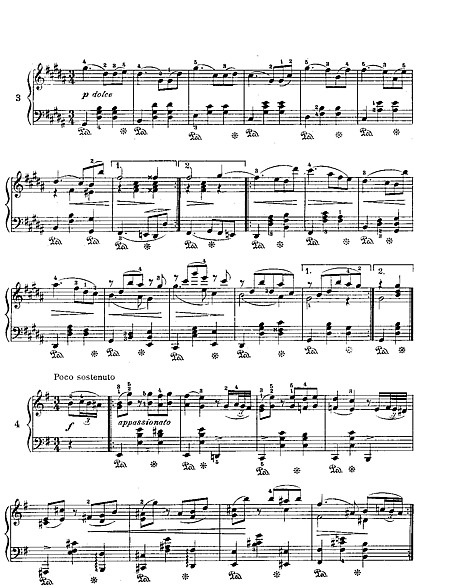 Sixteen Waltzes for piano No. 4 Piano Solo - ピアノ - 楽譜