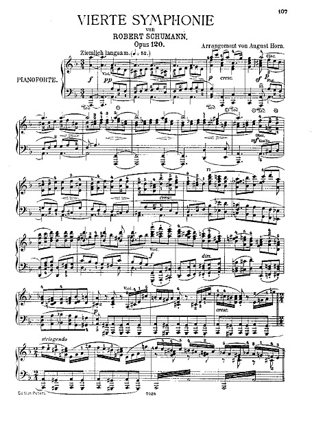 Symphony No. 4 in D Minor Piano reduction - ピアノ - 楽譜