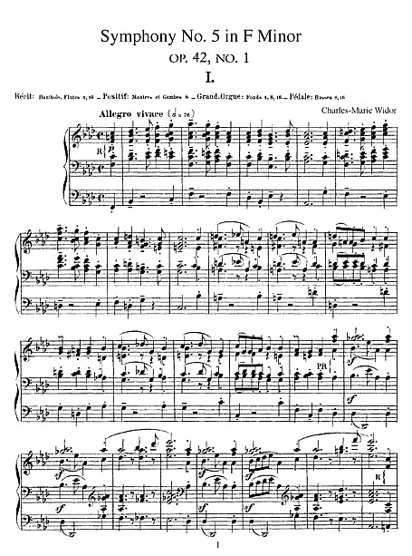 Symphony No. 5 Complete - オルガン - 楽譜 - カントリーアン, 無料楽譜