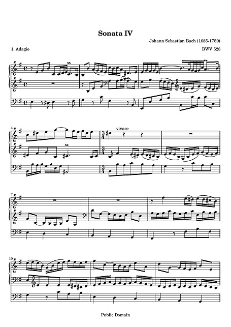 Trio Sonata Original version - オルガン - 楽譜 - カントリーアン