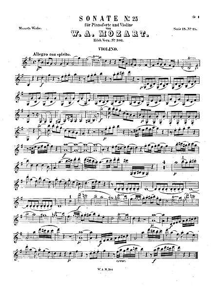 Violin Sonata No. 18 Violin - Sheet music - Cantorion - Free sheet