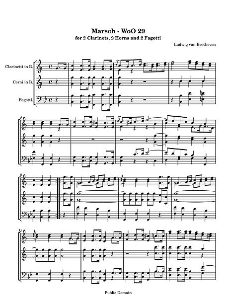 March Full score - Wind Ensemble - 楽譜 - カントリーアン, 無料楽譜