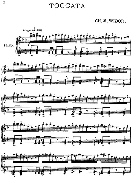 Widor ヴィドール オルガン交響曲全集1 オルガン 楽譜 Symphony No. 5 Toccata - ピアノ - 楽譜 - カントリーアン, 無料楽譜