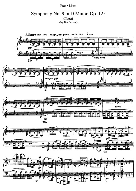 交響曲第9番 （Symphony No. 9） Liszt transcription - ピアノ - 楽譜