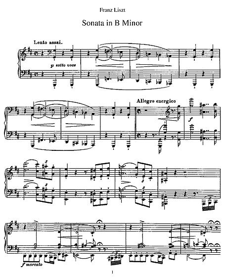 Sonata In B Minor - Sheet Music - Cantorion - Free Sheet Music, Free Scores