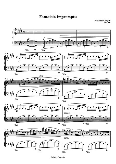 幻想即興曲 （Fantaisie-Impromptu） - 楽譜 - カントリーアン, 無料楽譜