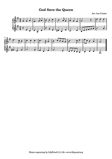 God Save the Queen Easy piano - Piano - Sheet music ...