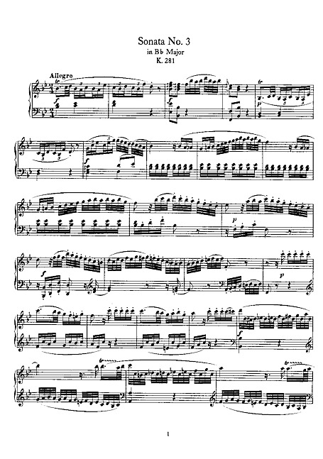 Piano Sonata No. 3 ピアノ - 楽譜 - カントリーアン, 無料楽譜
