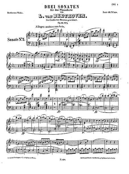 Piano Sonata No. 5 - Op. 10 No. 1 - ルートヴィヒ・ヴァン