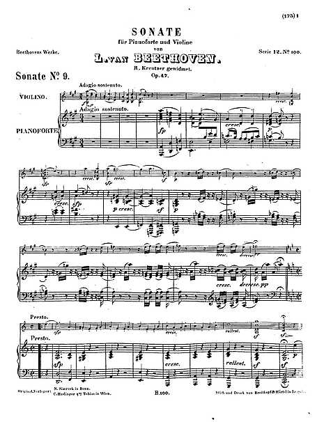 Violin Sonata No. 9 - Op. 47 - ルートヴィヒ・ヴァン