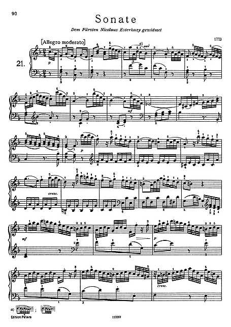 Piano Sonata No. 38 - Hob. XVI:23 in ヘ長調 - フランツ・ヨーゼフ